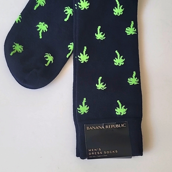 NWT Man's Banana Republic Dress Socks Preppy Navy, One Size - Picture 3 of 6